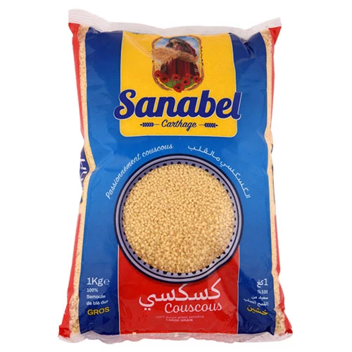 Couscous SANABEL CARTHAGE gros 1kg كسكسي سنابل قرطاج خشين 1كغ courses en ligne Gabes Tunisie supermarché vente epicerie en ligne Couscous SANABEL CARTHAGE gros Gabes T