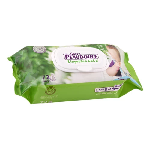 Lingettes bébé LIBERO PEAUDOUCE 72 pièces مناديل مبللة للأطفال 72 قطعة ليبيرو بيودوس courses en ligne Gabes Tunisie supermarché vente epicerie en ligne livraison articles hygiène 