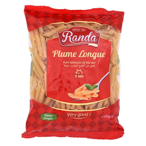 Pâte plume longue RANDA 500Gr مقرونة بلومة طويلة 500 غرام رندة épicerie en ligne Gabes Tunisie supermarché en ligne Gabes Tunisie vente en ligne Gabes Tuni