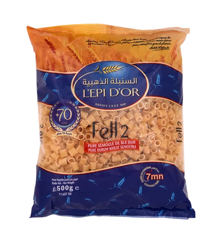 livraison livreur Pâte fell N°2 500Gr L'EPI D'OR مقرونة فل رقم2 500 غرام السنبلة الذهبية
