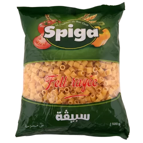 livraison livreur Pâte fell rayée 500Gr SPIGA مقرونة فل مجرحة 500 غرام سبيقة