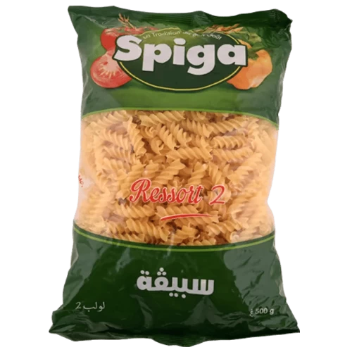 livraison Pâte ressort N°2 500Gr SPIGA مقرونة روسور رقم2 500غرام سبيقة