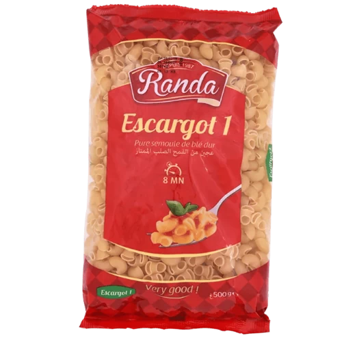 livraison Pâte escargot N°1 500Gr RANDA مقرونة ببوش رقم1 500غرام رندة livraison gabes