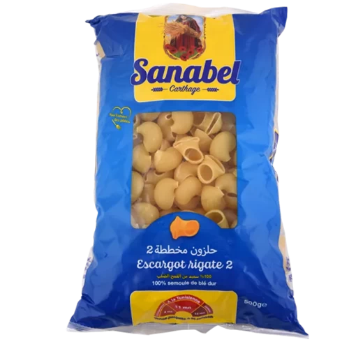 livraison Pâte escargot N°2 500Gr SANABEL CARTHAGE مقرونة ببوش رقم2 500غرام سنابل قرطاج livraison gabes
