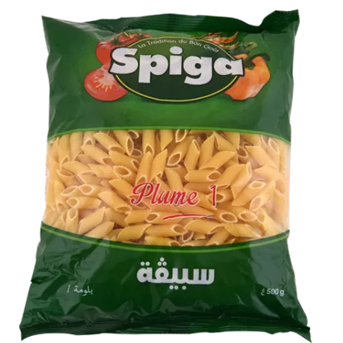 livraison Pâte plume 500Gr N1 SPIGA مقرونة بلومة رقم1 500غرام سبيقة livraison gabes