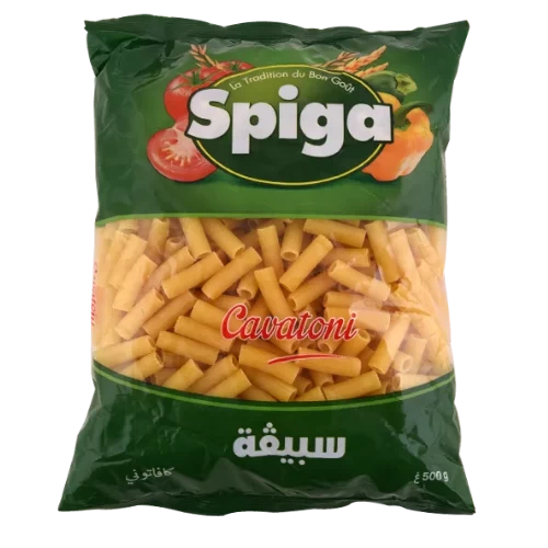 livraison Pâte cavatoni N°4 500Gr SPIGA مقرونة كافاتوني رقم4 500غرام سبيقة livraison gabes