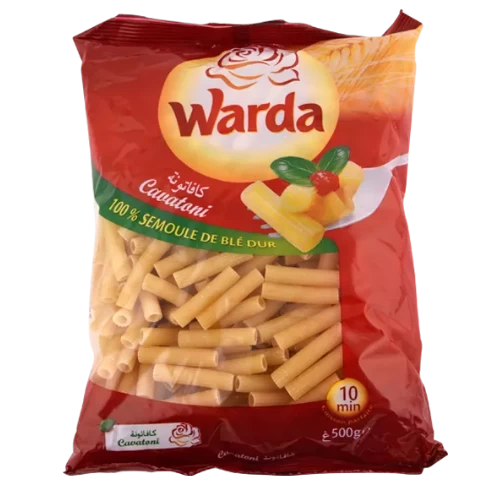 livraison Pâte coupée cavatoni 500Gr LA ROSE BLANCHE مقرونة كافاتوني 500غرام الوردة البيضاء livraison gabes