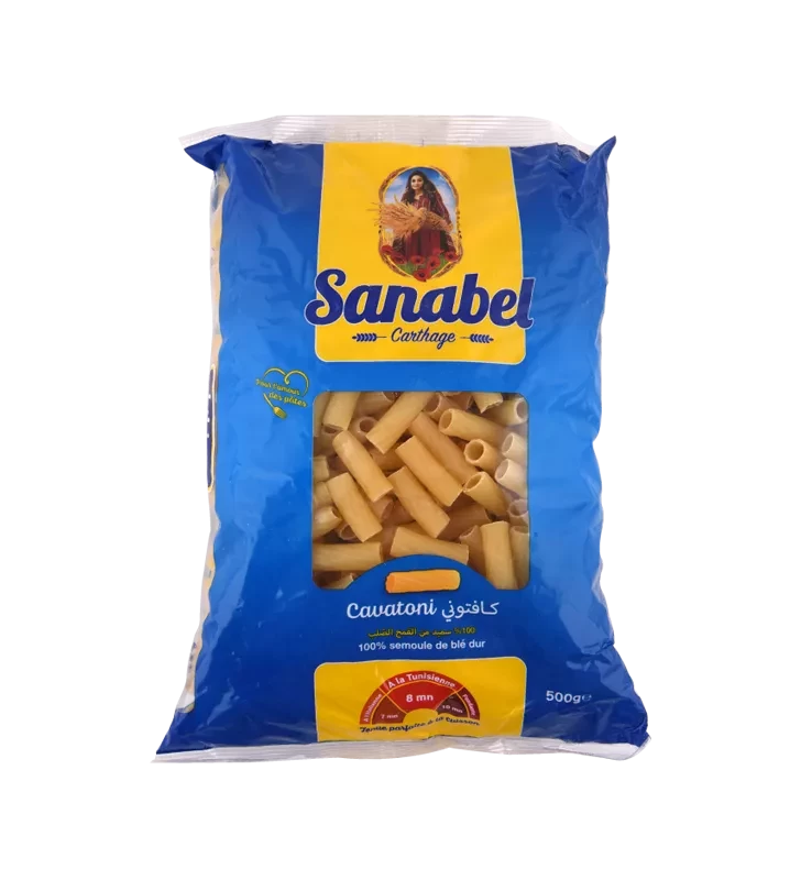 livraison Pâte cavatoni 500Gr SANABEL CARTHAGE مقرونة كافاتوني 500غرام سنابل قرطاج livraison gabes