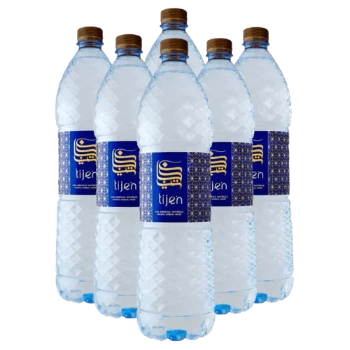 livraison a domicile Pack 6 eau minérale TIJEN 1.5L ستيكة 6 قوارير ماء معدني تيجان 1.5لتر