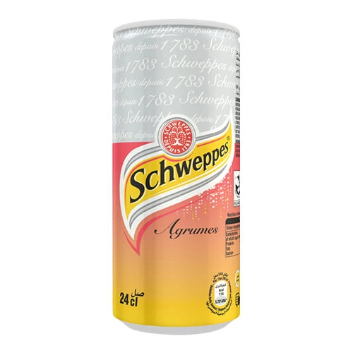 Boisson Gazeuse Canette Agrumes SCHWEPPES 24cl