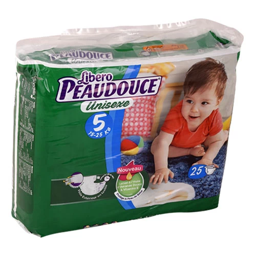 Couches bébé LIBERO 15-25 PEAUDOUCE 25 pièces حفاضات أطفال 15-25  كغ 25 قطعة بودوس courses en ligne Gabes Tunisie supermarché vente epicerie en ligne livraison articles hygiène bé