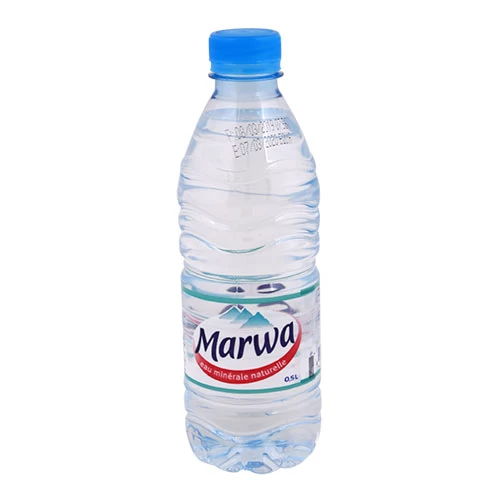 Eau minérale MARWA 0.5L ماء معدني مروى 0.5 لتر supermarché vente en ligne livraison alimentation produits alimentaires Eau minérale MARWA Gabes Tunisie