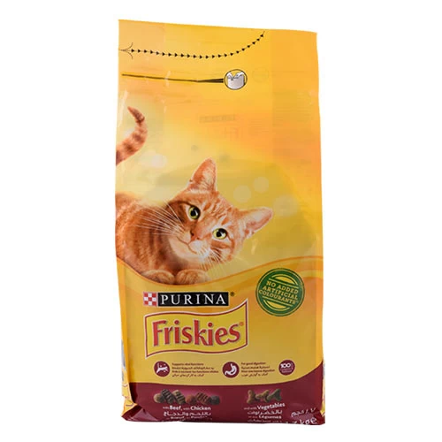 livraison Croquettes pour chat Poulet Boeuf Légumes FRISKIES 1.7Kg كروكيت للقطط دجاج ولحم وخضروات فريسكس 1.7 كجم courses en ligne Gabes Tunisie supermarché en ligne livraison animalerie