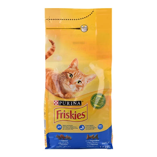 livraison Croquettes pour chat Saumon Légumes FRISKIES 1.7Kg كروكيت للقطط سمك السلمون والخضار فريسكس 1.7 كجم courses en ligne Gabes supermarché en ligne animalerie gabes