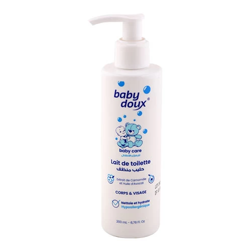 Lait de toilette pour bébé BABY DOUX 200ml حليب منظف للأطفال بيبي دو 200 مل courses en ligne Gabes Tunisie supermarché vente epicerie en ligne livraison articles hygiène Lait de t