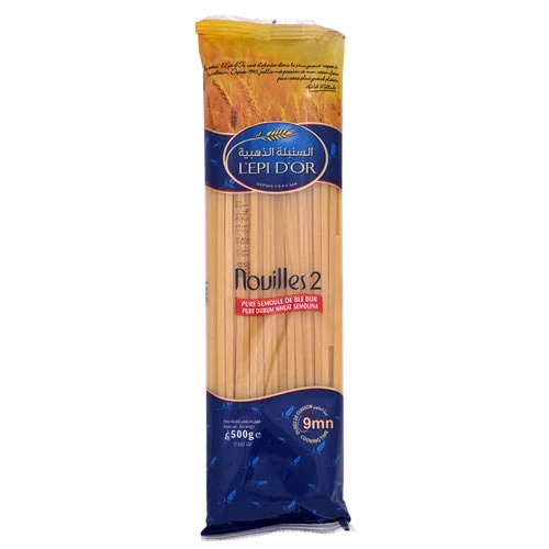 livraison livreur Pâte nouille N°2 L'EPI D'OR 500Gr مقرونة رشتة رقم 2 500 غرام السنبلة الذهبية